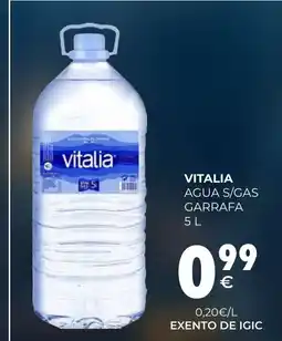 CashDiplo VITALIA Agua s/gas garrafa oferta
