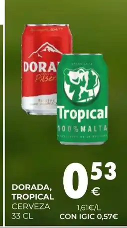 CashDiplo DORADA, TROPICAL Cerveza oferta