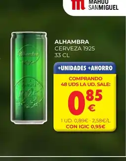 CashDiplo ALHAMBRA Cerveza 1925 oferta