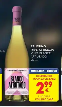 CashDiplo FAUSTINO RIVERO ULECIA Vino blanco afrutado oferta