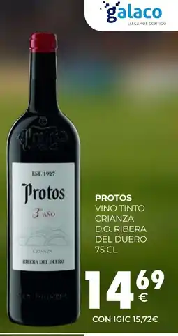 CashDiplo PROTOS Vino tinto crianza d.o. ribera del duero oferta