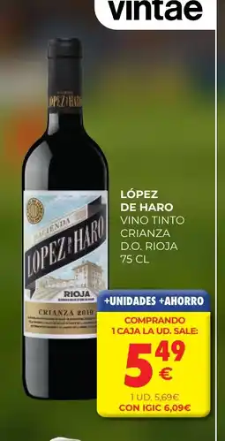 CashDiplo LÓPEZ DE HARO Vino tinto crianza d.o. rioja oferta