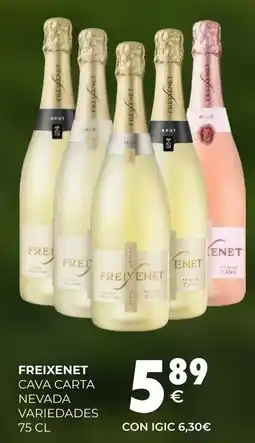 CashDiplo FREIXENET Cava carta nevada variedades oferta