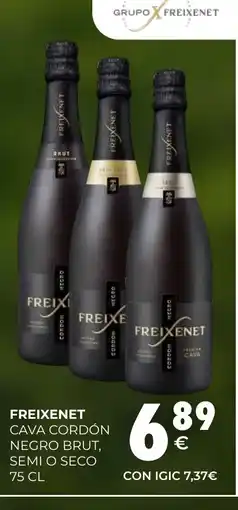 CashDiplo FREIXENET Cava cordón negro brut, semi o seco oferta