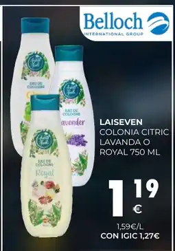 CashDiplo LAISEVEN Colonia citric lavanda o royal oferta
