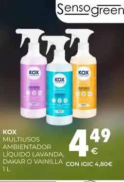CashDiplo KOX Multiusos ambientador líquido lavanda, dakar o vainilla oferta