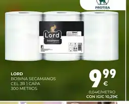 CashDiplo LORD Bobina secamanos cel 3r 1 capa 300 metros oferta