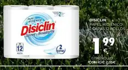 CashDiplo DISICLIN Papel higiénico 2 capas 12 rollos oferta