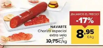 Autoservicios Familia NAVARTE Chorizo especial extra vela oferta