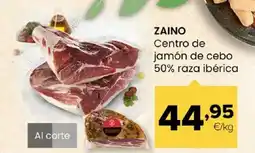 Autoservicios Familia ZAINO Centro de jamón de cebo 50% raza ibérica oferta