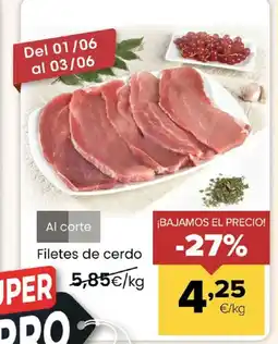 Autoservicios Familia Filetes de cerdo oferta