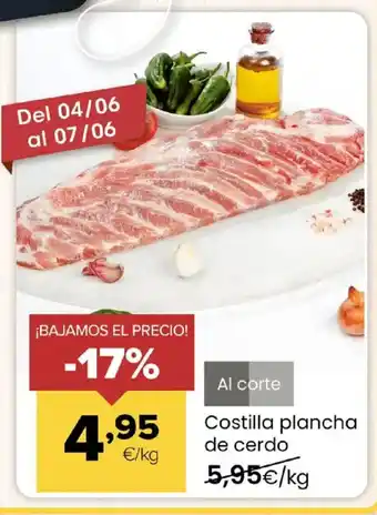Autoservicios Familia Costilla plancha de cerdo oferta