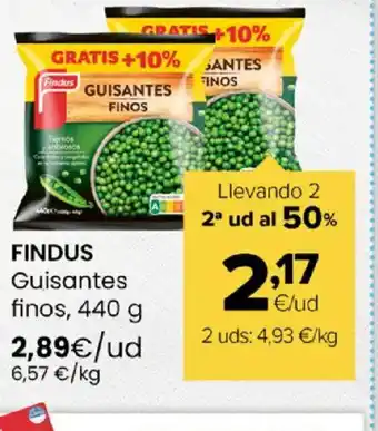 Autoservicios Familia FINDUS Guisantes finos oferta