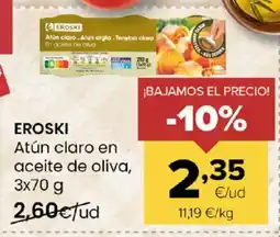 Autoservicios Familia EROSKI Atún claro en aceite de oliva oferta