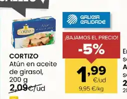 Autoservicios Familia CORTIZO Atún en aceite de girasol oferta