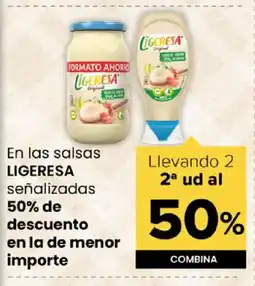 Autoservicios Familia LIGERESA En las salsas señalizadas oferta