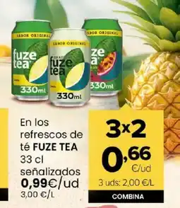 Autoservicios Familia FUZE TEA En los refrescos de té señalizados oferta