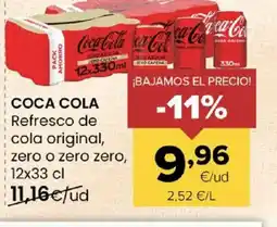 Autoservicios Familia COCA COLA Refresco de cola original, zero o zero zer oferta