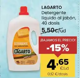 Autoservicios Familia LAGARTO Detergente líquido al jabón, 40 dosis oferta
