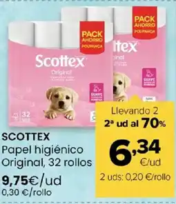 Autoservicios Familia SCOTTEX Papel higiénico Original, 32 rollos oferta