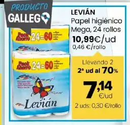 Autoservicios Familia LEVIÁN Papel higiénico Mega, 24 rollos oferta