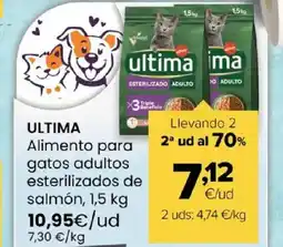 Autoservicios Familia ULTIMA Alimento para gatos adultos esterilizados de salmón oferta