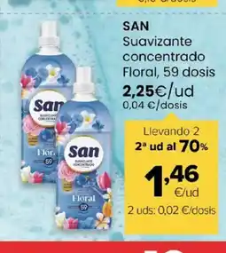 Autoservicios Familia SAN Suavizante concentrado Floral, 59 dosis oferta