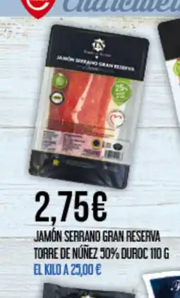 Claudio Jamon serrano gran reserva torre de núñez 50% duroc oferta