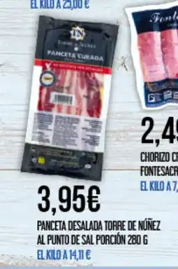 Claudio Panceta desalada torre de núñez al punto de sal porción oferta