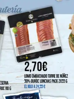 Claudio Lomo embuchado torre de núñez 50% duroc lonchas oferta