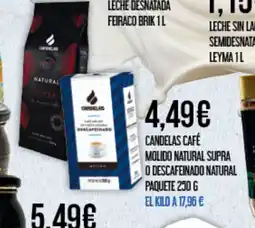 Claudio Candelas café molido natural supra o descafeinado natural paquete oferta