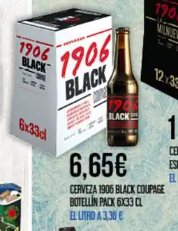 Claudio Cerveza 1906 black coupage botellín pack oferta