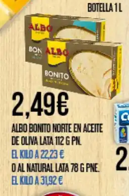 Claudio Albo bonito norte en aceite de oliva lata oferta