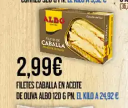 Claudio ALBO Filetes caballa en aceite de oliva oferta