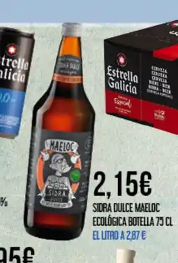 Claudio Sidra dulce maeloc ecológica botella oferta