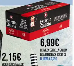 Claudio ESTRELLA GALICIA Cerveza lata frigo pack oferta