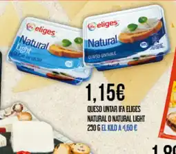 Claudio IFA ELIGES Queso untar natural o natural light oferta