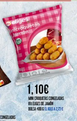 Claudio IFA ELIGES Mini croquetas congeladas de jamón bolsa oferta