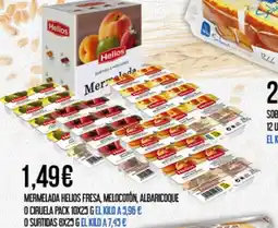 Claudio Mermelada helios fresa, melocotón, albaricoque o ciruela oferta