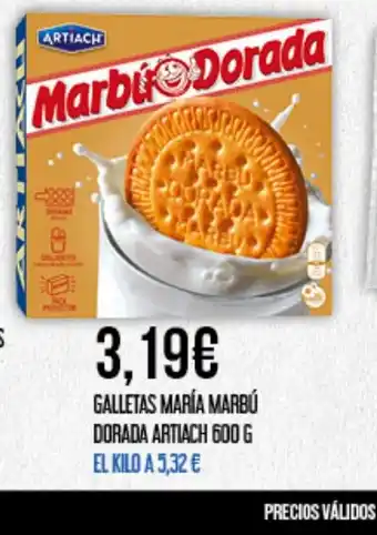 Claudio ARTIACH Galletas maría marbú dorada oferta