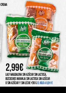Claudio LALY Magdalena sin azúcar sin lactosa, bizcochos naranja sin lactosa sin azúcar o sin azúcar y sin leche oferta