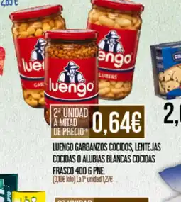 Claudio LUENGO Garbanzos cocidos, lentejas cocidas o alubias blancas cocidas oferta