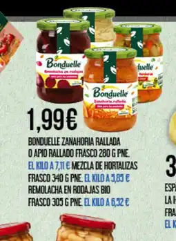 Claudio BONDUELLE Zanahoria rallada o apio rallado frasco oferta