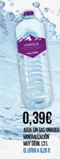 Claudio Agua sin gas uniaqua mineralización muy débil oferta