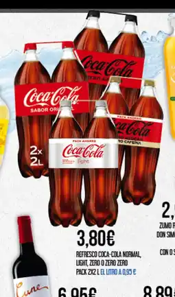 Claudio COCA-COLA Refresco normal, light, zero o zero zero oferta