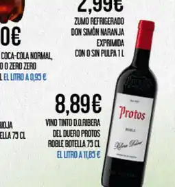 Claudio PROTOS Vino tinto d.o.ribera del duero roble botella oferta