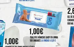 Claudio IFA UNNIA Toallitas húmedas baby 100 unidades oferta