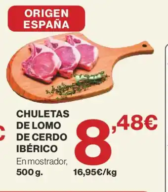 Chuletas de lomo de cerdo ibérico