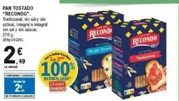 E.Leclerc RECONDO Pan tostado oferta