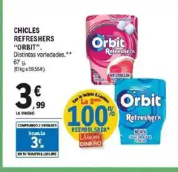 E.Leclerc ORBIT Chicles refreshers oferta